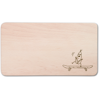 Fr&uuml;hst&uuml;cksbrett, rechteckig, mit Motiv &quot;Skateboard&quot; aus Holz 22 cm