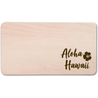 Fr&uuml;hst&uuml;cksbrett, rechteckig, mit Motiv &quot;Aloha Hawaii&quot; aus Holz 22 cm