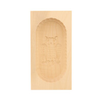 Butterform, eckig, 250 Gramm, Eule aus Holz 19 cm