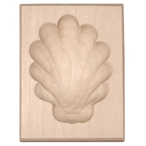 Backform Muschel/B&auml;rentatze aus Holz 6,3 cm