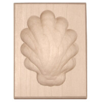Backform Muschel/B&auml;rentatze aus Holz 6,3 cm