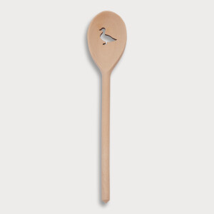 Kochl&ouml;ffel, oval, mit Motiv Ente, aus Holz 30 cm