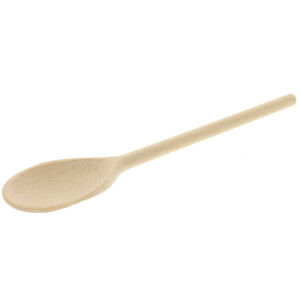 Kochl&ouml;ffel, oval mit Spruch &quot;Life is short-lick the spoon&quot; aus Holz 30 cm