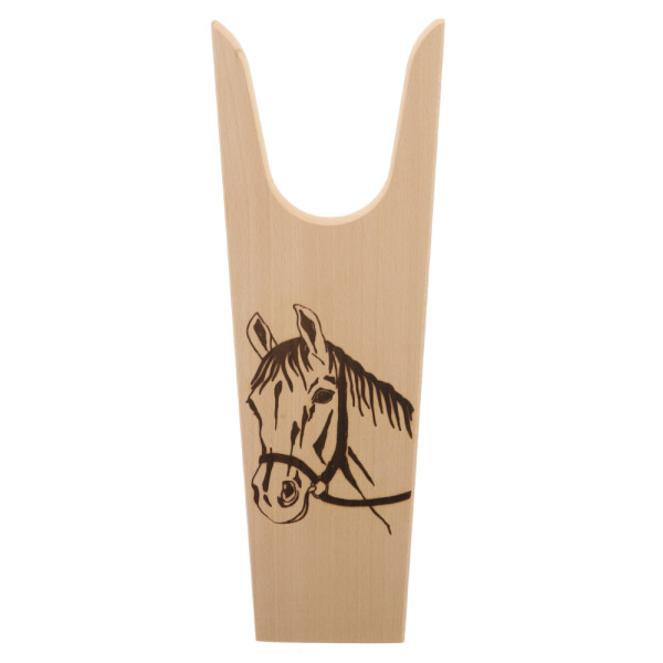 HOFMEISTER&reg; Stiefelknecht mit Pferdekopf aus Holz,32,5 cm, Sschuh-Auszieher mit Reiter-Motiv, Stiefelzieher aus Buchenholz