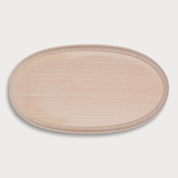 Türschild oder Spruchbrett, oval aus Holz 17,7 cm