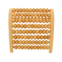 Fu&szlig;massage Ger&auml;t mit Rollen, asymmetrisch aus Holz 27,5 cm